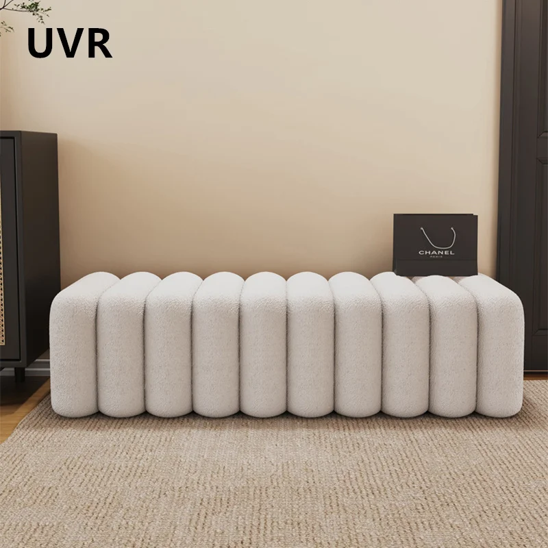UVR lumière luxe Shoeshine banc porte rembourré banc moderne Simple canapé repose-pieds chaise cheve