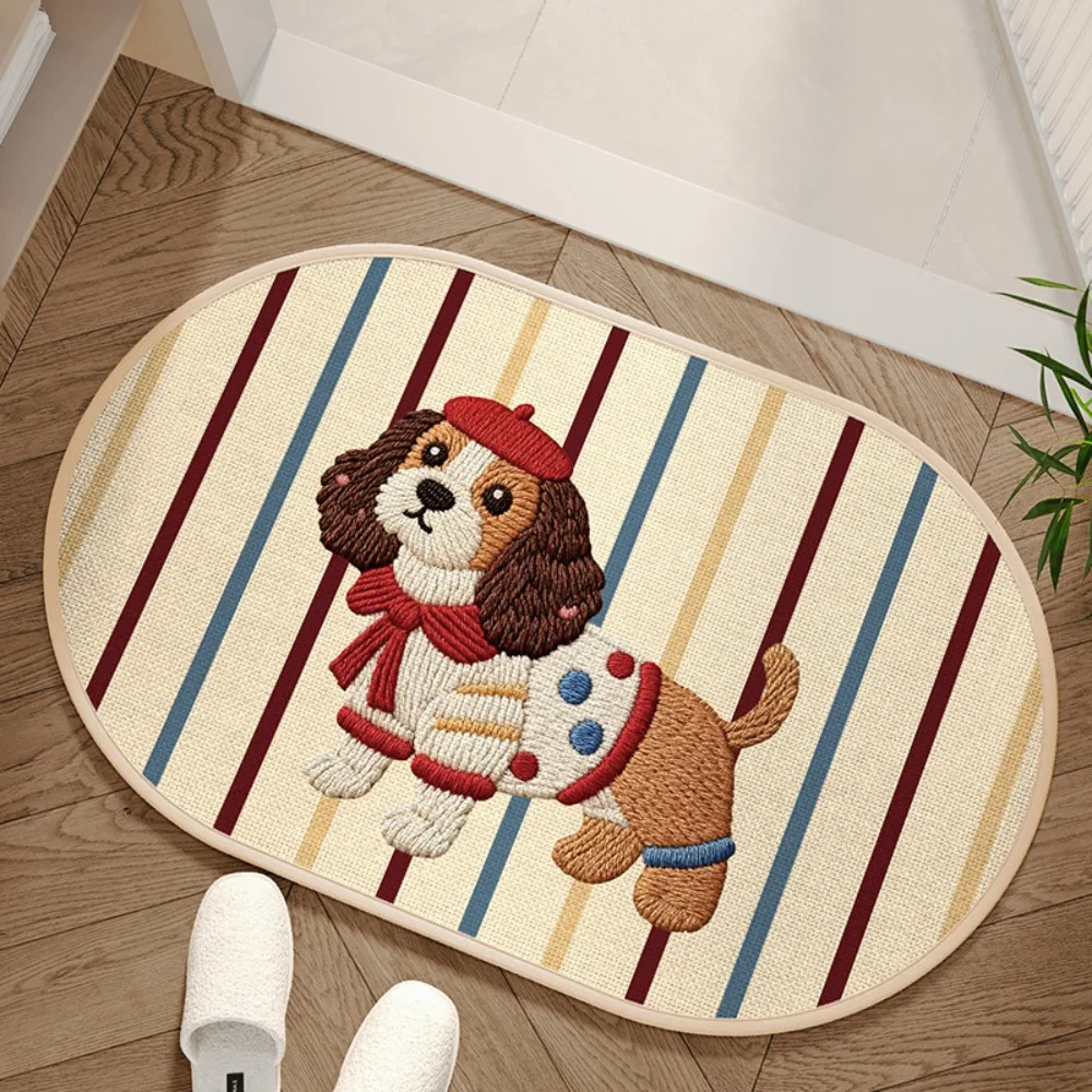 New 40*60cm Bath Mat Dirt-scraping Surface Non-slip Backing Doormat Water Absorption Non-slip Carpets Home Decoration