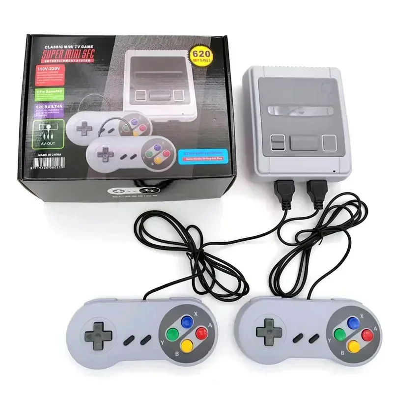 

SFC SFC620 8-bit Video SUPER MINISNES Nostalgic TV Game Console Dual Gaming Handle Support for EU US UK AU Handheld Game Players