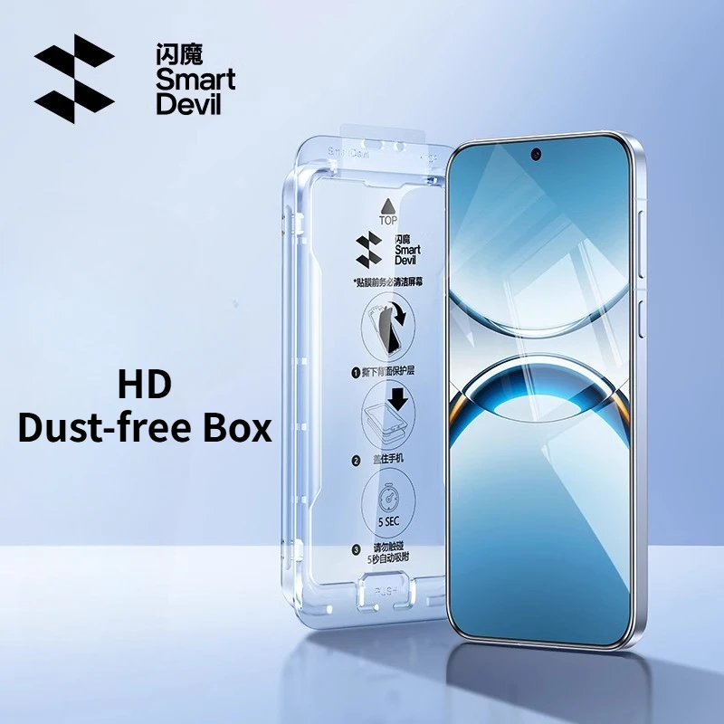 SmartDevil Screen Protector for OPPO Find X8 HD Tempered Glass Film with One-click Easy Installation Tool Anti-fingerprint