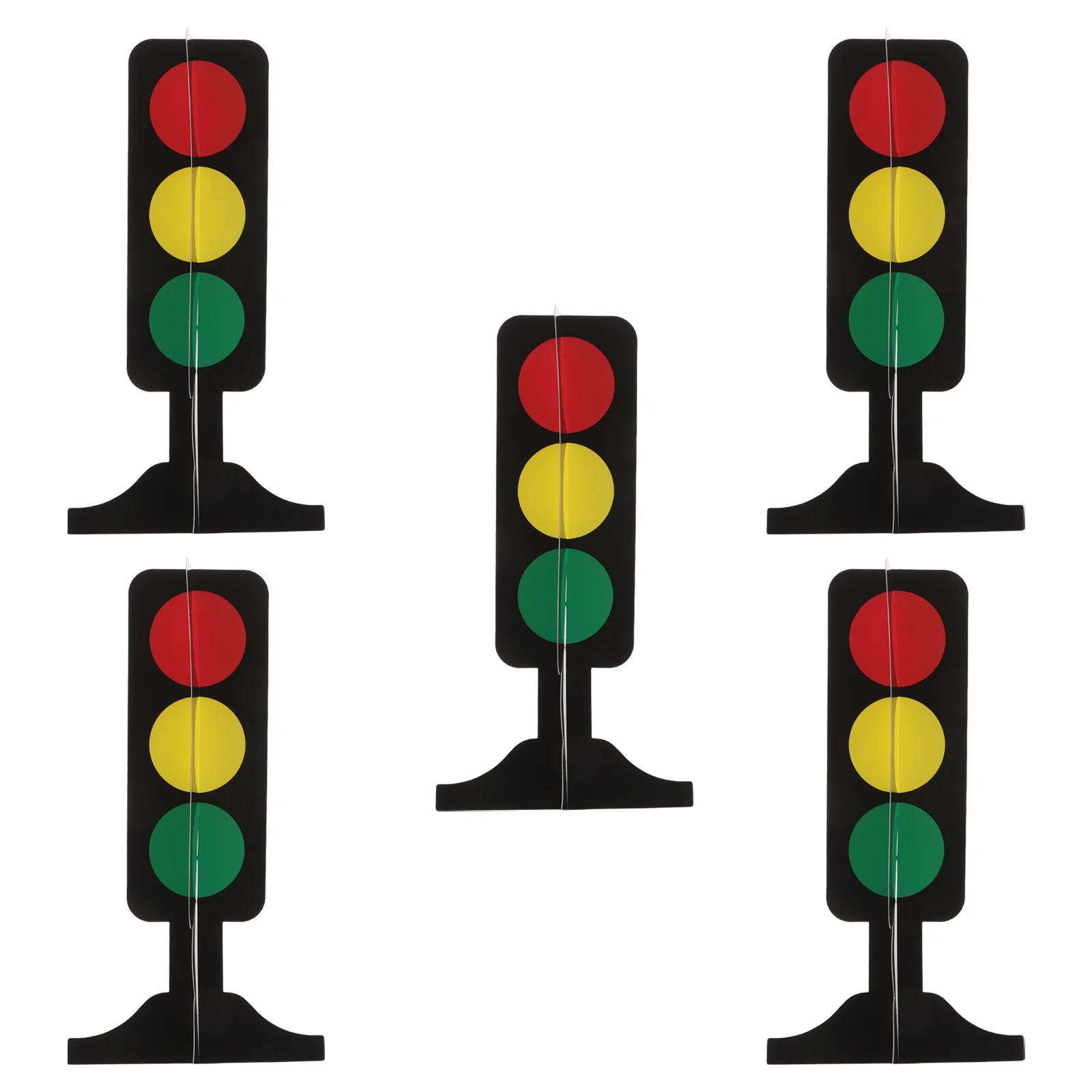 Centros de mesa de cartón 3D para semáforo, decoraciones para fiestas de carreras, accesorios para fotos de cumpleaños, suministros de transporte, 5 uds.