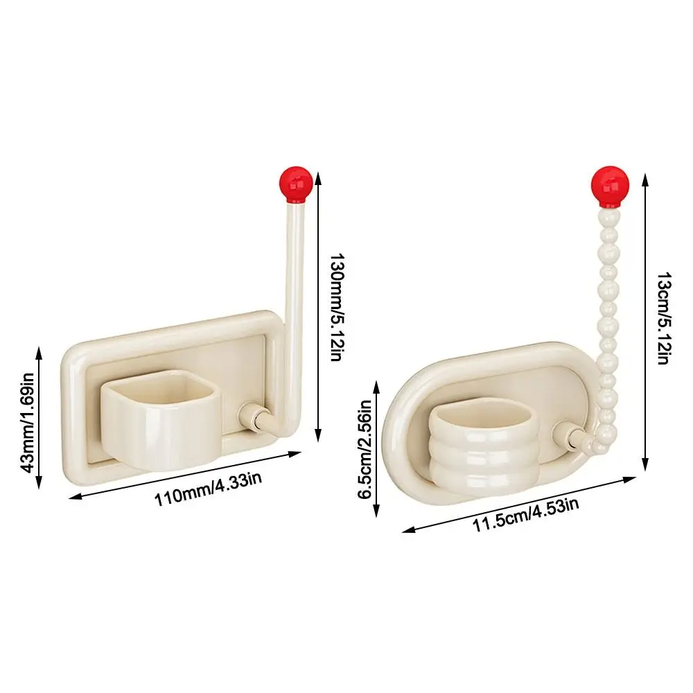 Multi-purpose Wall Mounted Headband Hook Self Adhesive Punch-Free Hair Dryer Storage Rack Space Saving Storage Rack