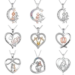 Trendy Heart Necklace for Men Women Hollow Love Pendant Clavicle Chain Choker Sweater Chain DIY BFF Party Family Jewelry Gifts