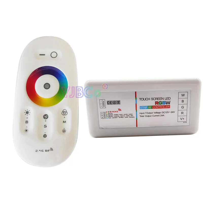 2.4G RGB RGBW RGBWC Controller Light Dimmer Touch Screen Remote DC12V 24V 18A LED Strip dimming Switch