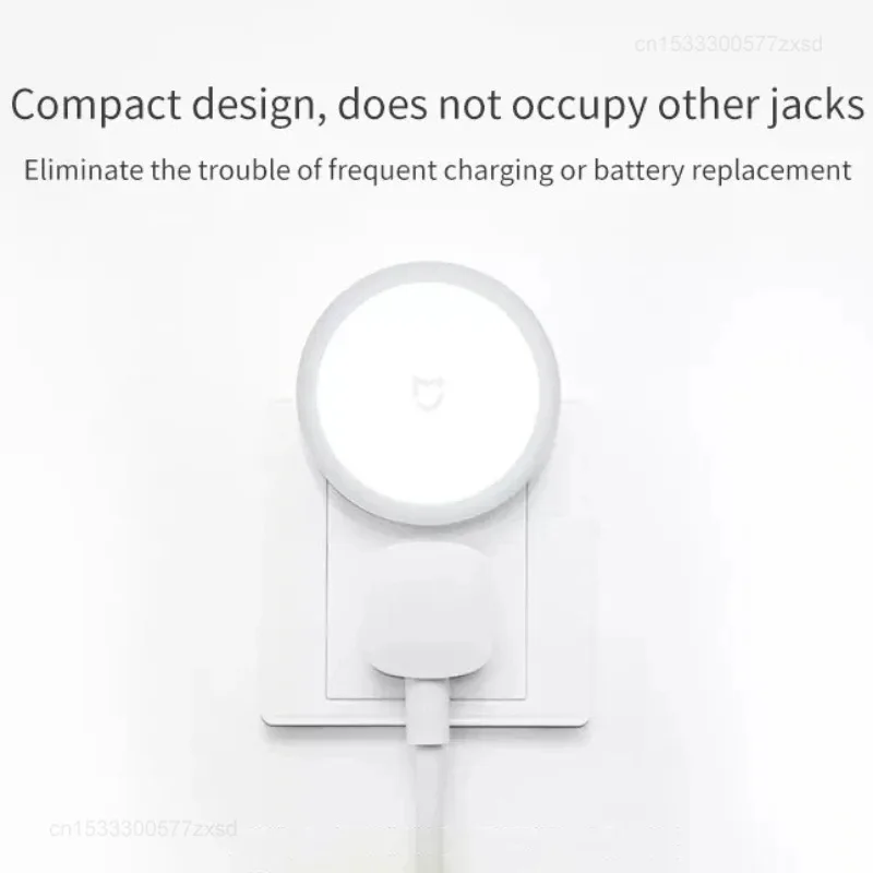Original xiaomi mijia plug-in night light 0.4w interruptor de toque acende automaticamente luzes led lampara de noche dormitório lâmpada