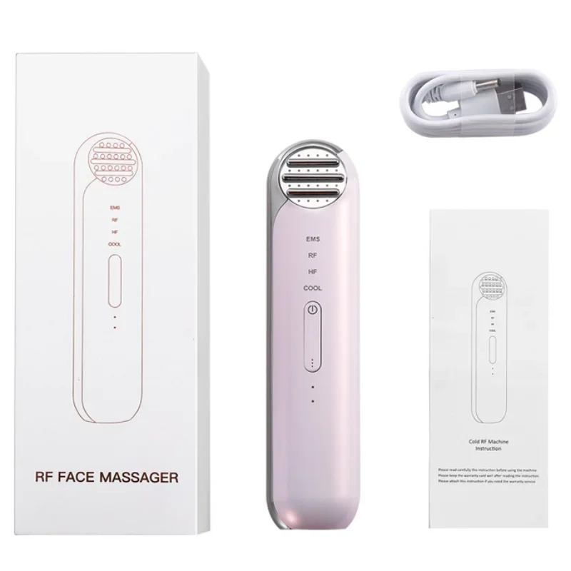 NEW Cold Face Massager EMS Face Lift Anti-aging LED Light Therapy Anti-wrinkle Multi-pole Cold Skin Care Beauty Tools