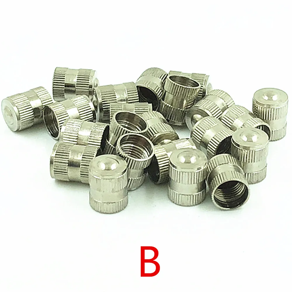 50pc Chrome Metal brass Slotted Head tire Valve Stem Caps With Core Remover Tool Motorcyle/Car