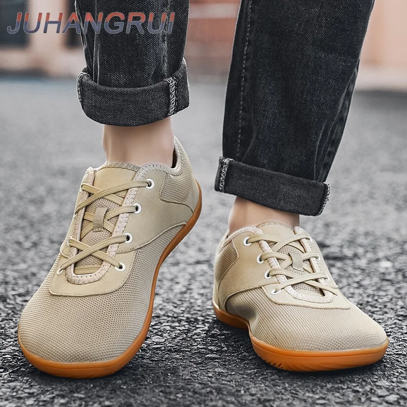 

Men's Wide Barefoot Canvas Sneaker Fashion Flats Soft Zero Drop Sole Wider Toe Light Weight Walking Shoe Fashion Sneake Big Size
