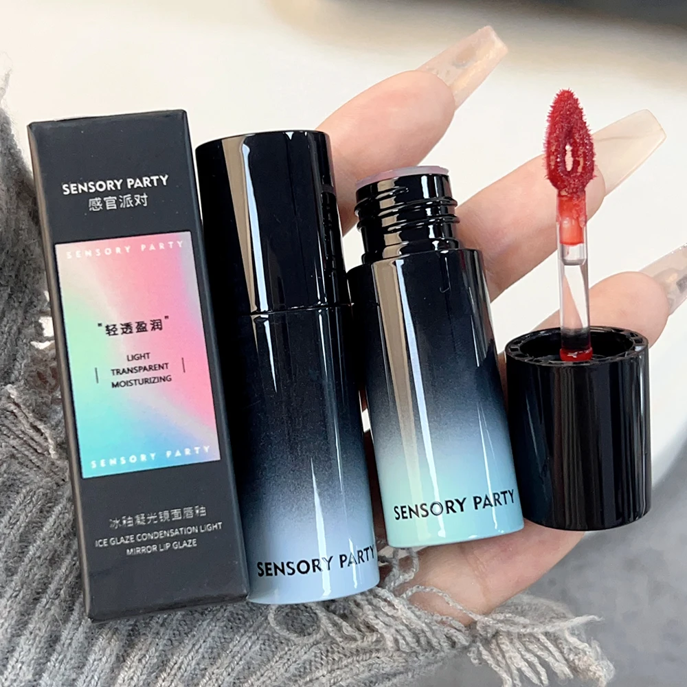 Mirror Clear Jelly Lip Gloss Waterproof Non Sticky Red Nude Liquid Lipstick Lasting Moisturizing Hydrating Lips Makeup Cosmetics