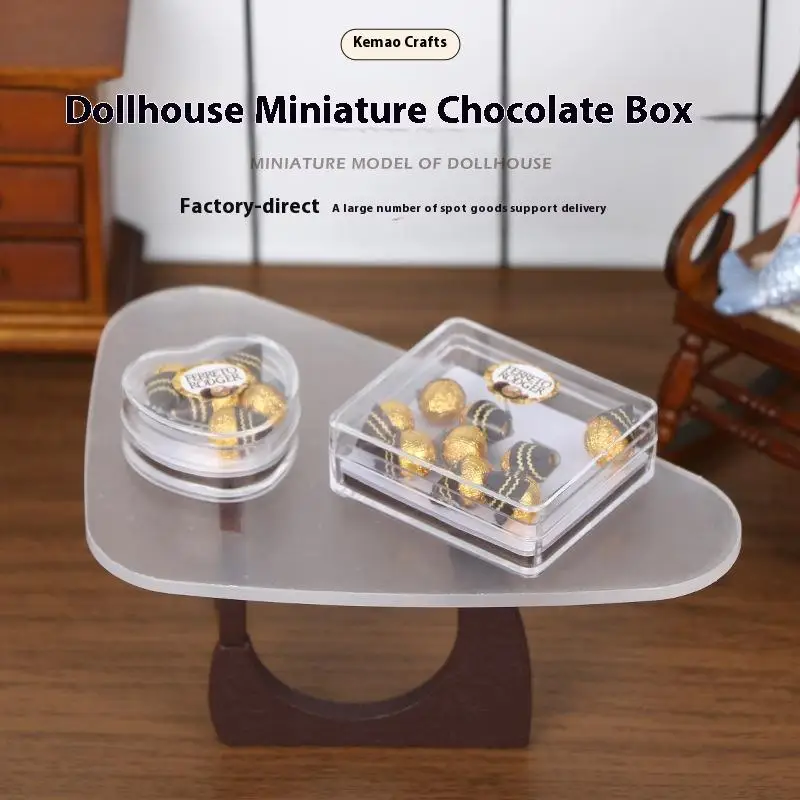 1 Zestaw Akcesoriów do Domku dla Lalek Zabawki do Udawania Zabawy Dom dla Lalek Symulacja Mini Model Czekolady Miniaturowa Dekoracja Jedzenia Zabawka