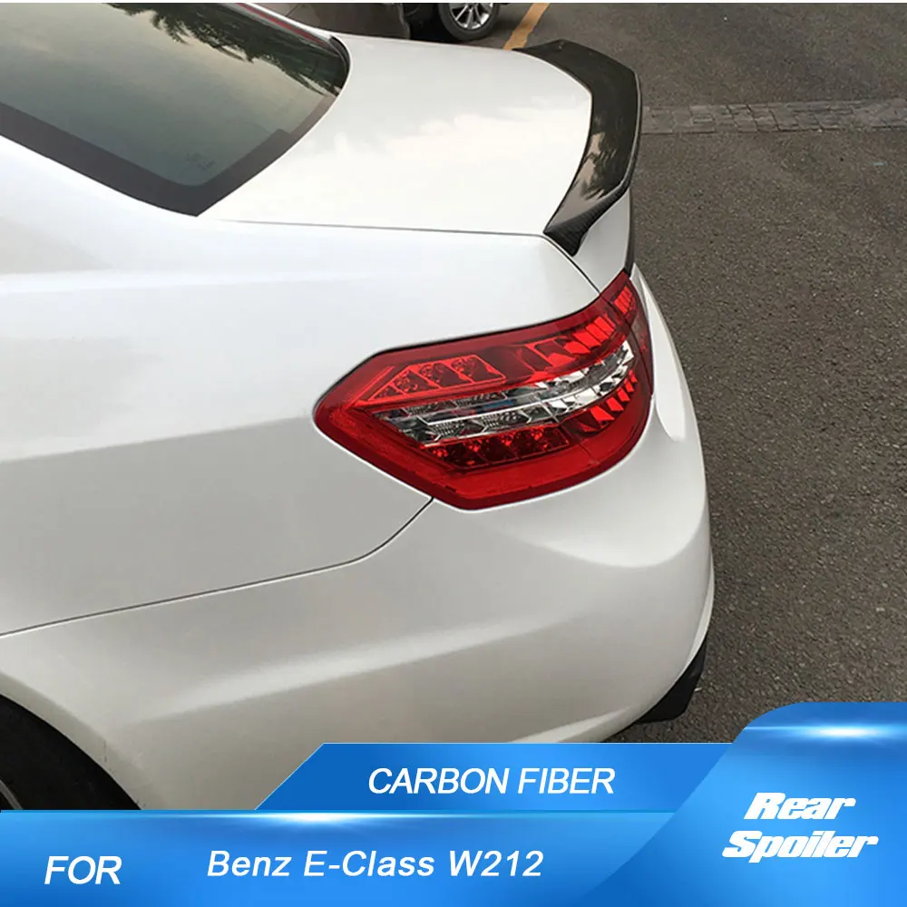

Car Carbon Fiber Rear Trunk Spoiler Boot Lip Sticker Wing for Benz E-Class W212 E200 E63 AMG 2010-2015 Rear Wing Spoiler