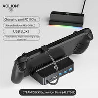 Docking Station TV Base For Steam Deck Stand RGB Video Adapter Holder Dock HDMI USB Type-c Charger For Steam-Deck Game Console