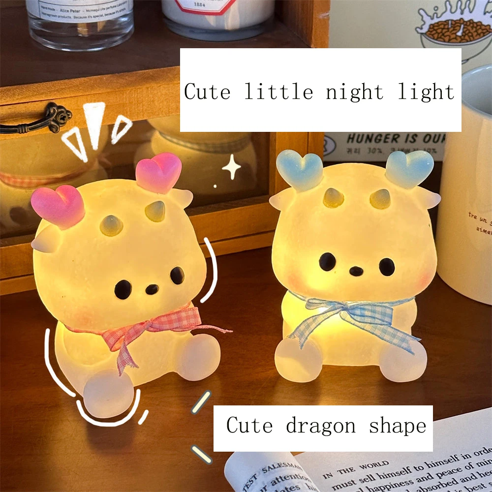 Cute Cartoon Dragon Creative Atmosphere Decoration Decoration Bedroom Bedside Nightlight Sleep Light Soft Light Night Light