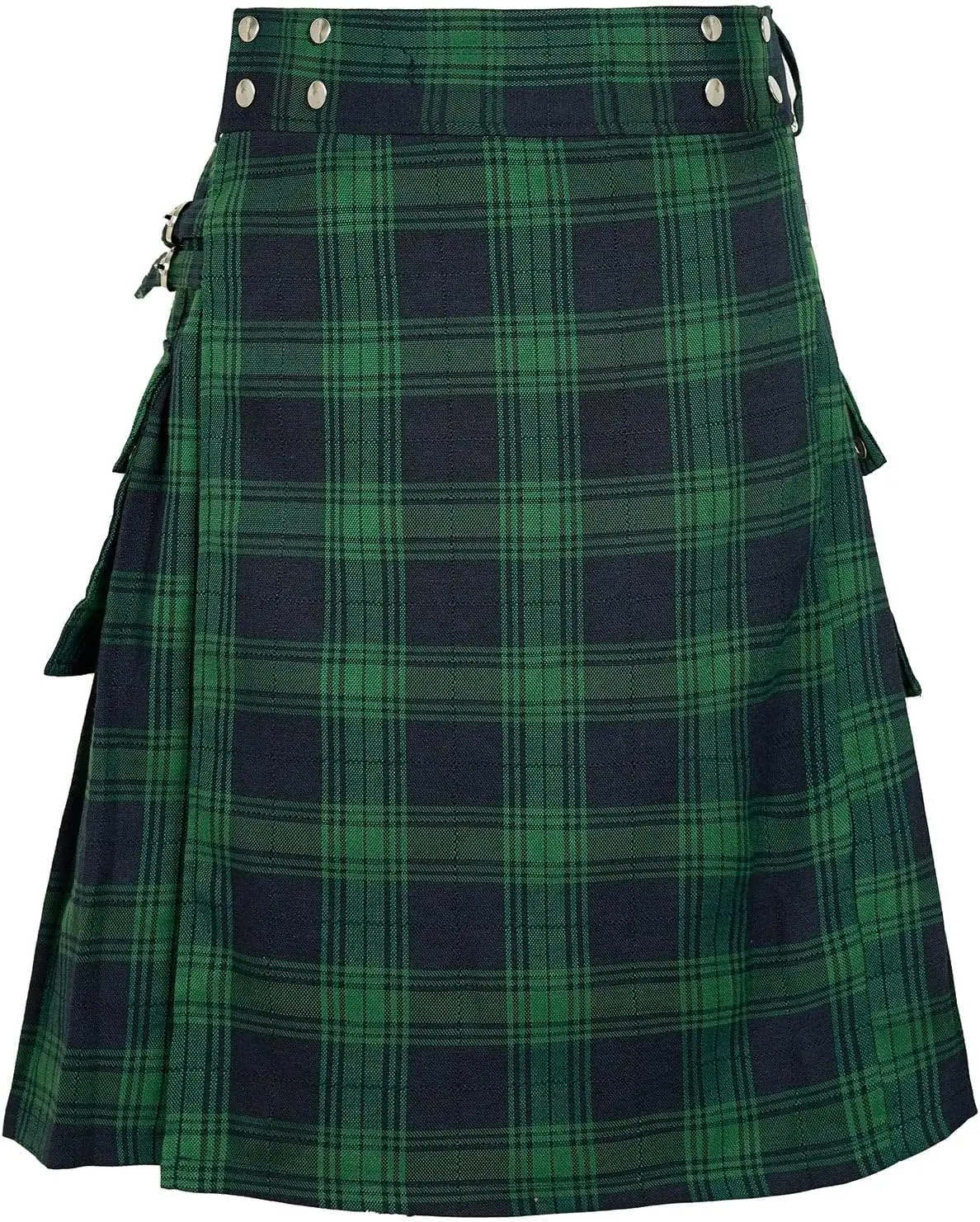 Kilt for Men Traditional Highland Tartan Utility Kilt Scottish Mens Kilt Scottish Designer Men 's Black Utility Kilt