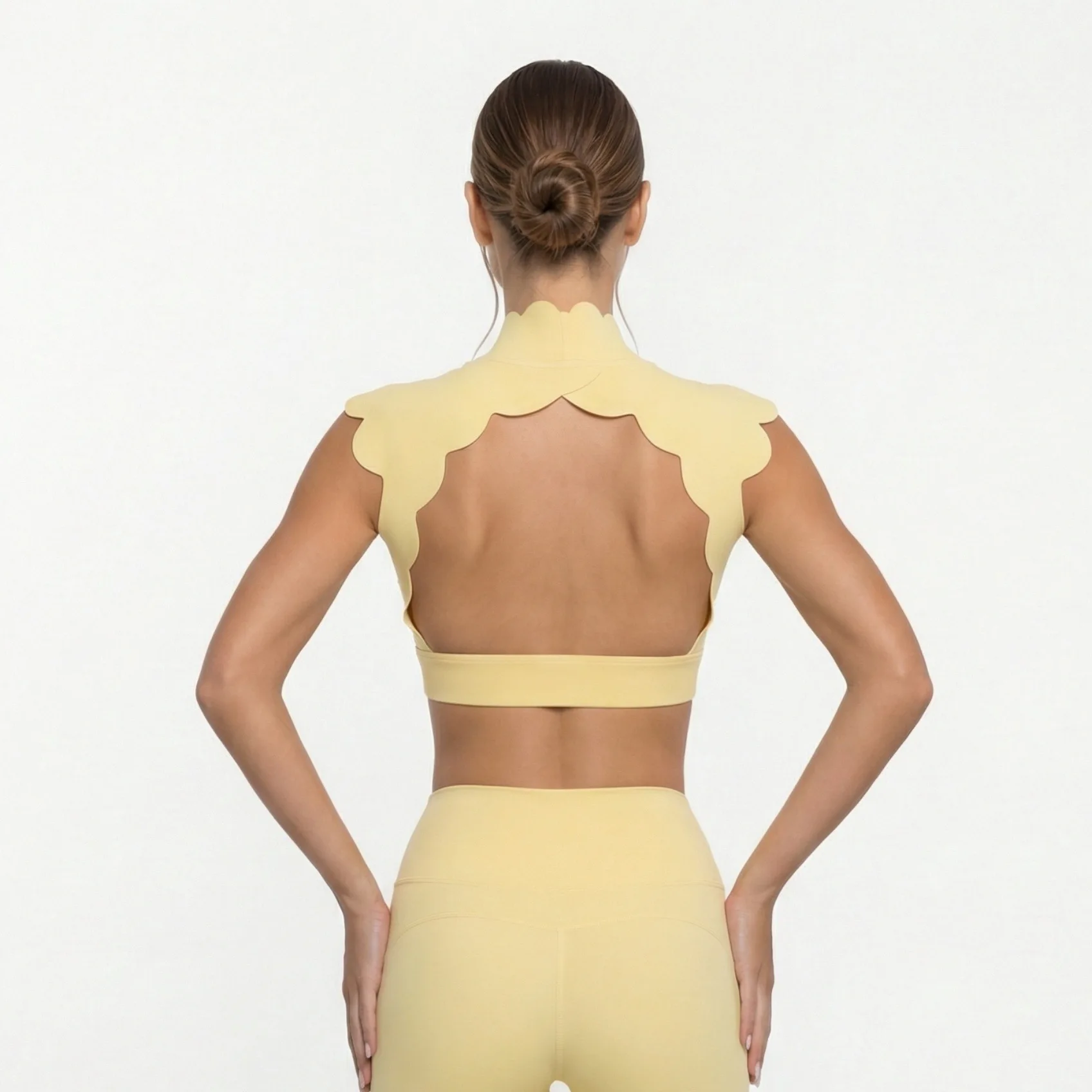 

Женский спортивный костюм для йоги и пилатеса: топ без спинки, леггинсы, спортивный бюстгальтер для фитнеса и тренировок в зале