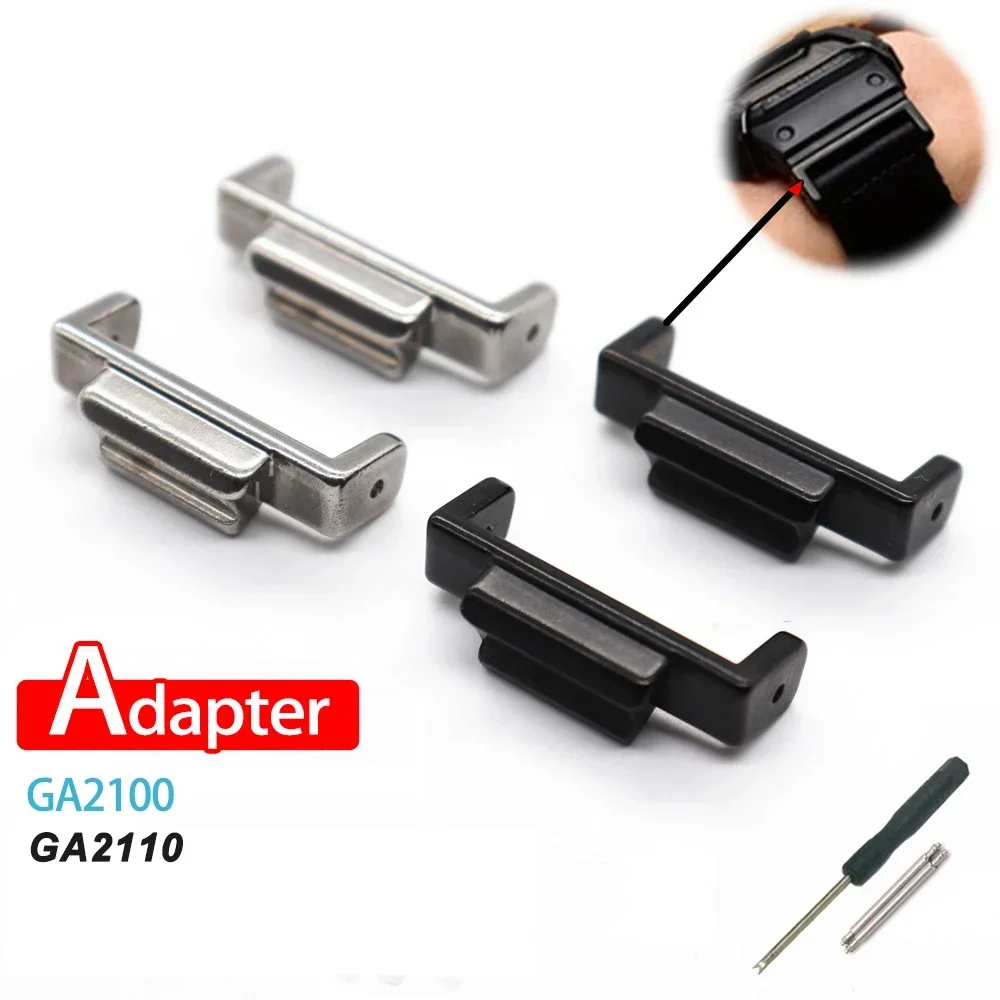 22mm Width Band Stainless Steel Adapter for Casio G-Shock GA2100 GA-2100 Refit Connector Accessories