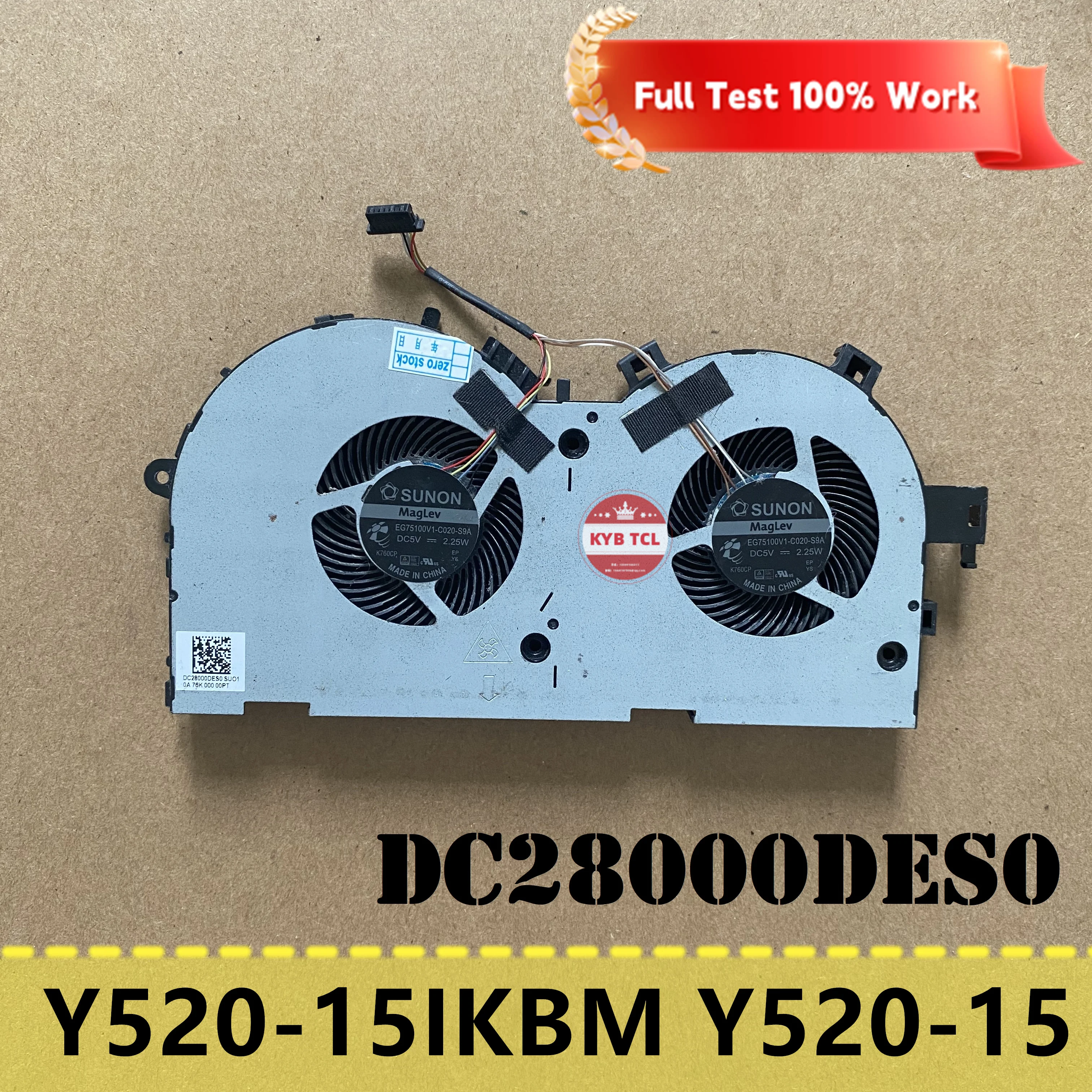 Laptop CPU Cooling Fan For Lenovo Y520-15IKBM Y520-15 Y520 Notebook DC28000DES0