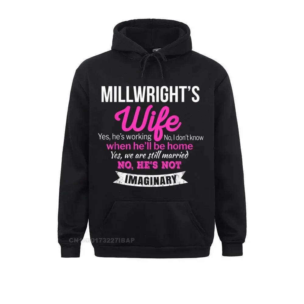 Millwright's Wife Hoodie Gift Funny Wedding Anniversary Sweatshirts for Men Printed On Hoodies On Sale Fall Hoods Europe