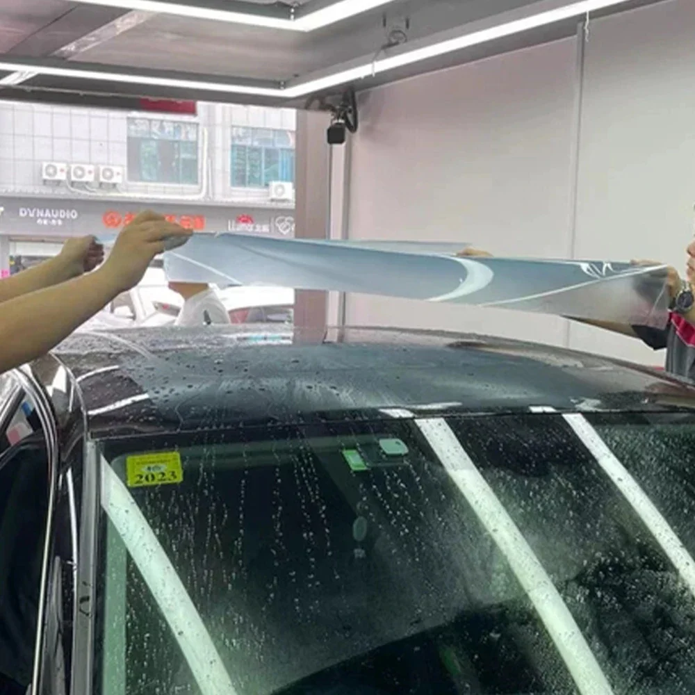 7,5mil TPH PPF Auto-Sonnendach-Isolierfolie Hitzeabweisend UV-Beständig Kratzfeste Auto-Dachfenster-Schutzfolie Auto-Dekorationsfolie – Detail 7
