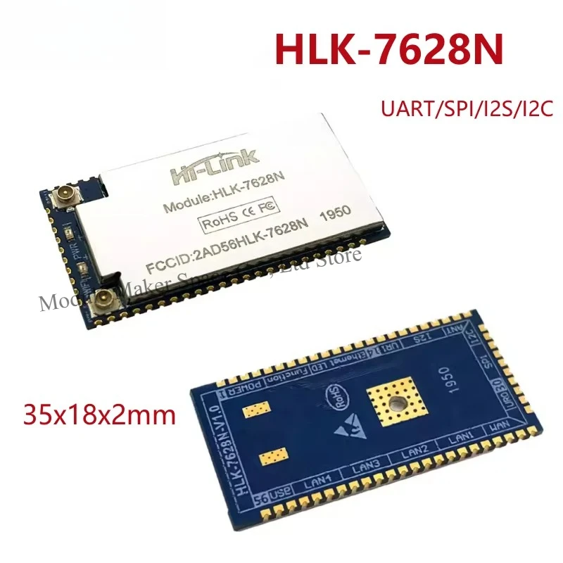Модуль Wi-Fi-маршрутизатора HLK-7628N — на базе MT7628N, с поддержкой OpenWrt, преобразователем UART в Wi-Fi, для IoT умного дома, проектов DIY