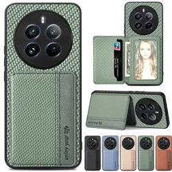 For Realme GT7 8 Pro 5G RFID Blocking Leather Wallet Case For OPPO Realme 11 12 13 15 16 Pro Plus 15T C67 Magnet Back Cover