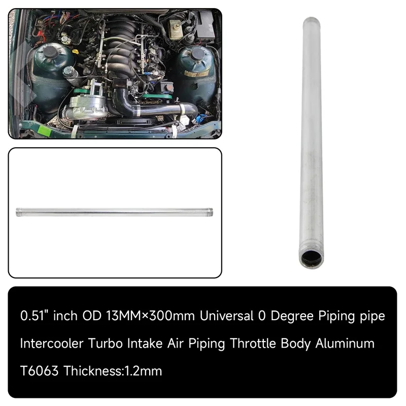 

Прямой алюминиевый 13 мм-28 мм/0,51-1,1 дюйма турбопропускной трубы интеркулера, впускной труб L = 300 мм