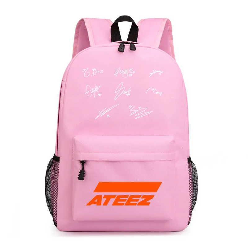 Classic Popular Funny ateez Notebook Backpacks pupil School Bags Print Oxford Waterproof Boys/Girls Laptop Backpacks