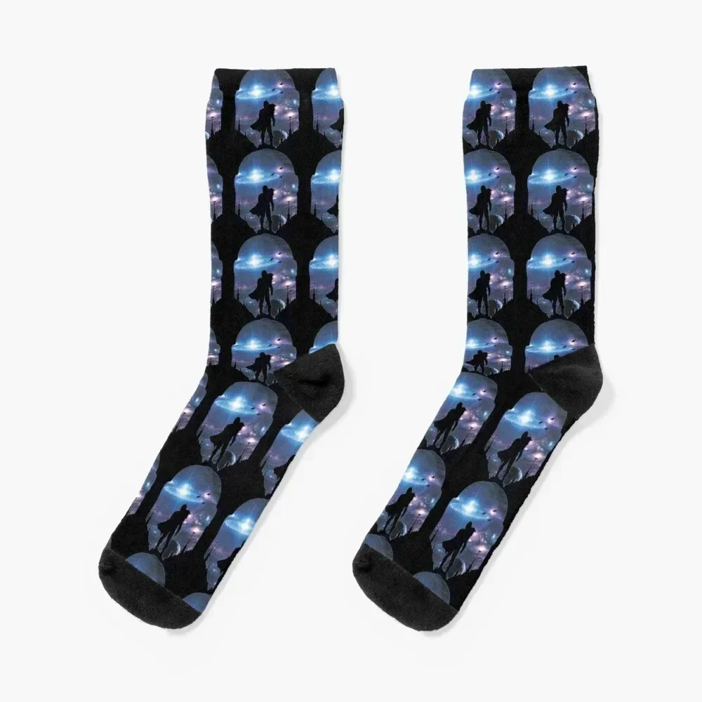 

helmet Mando Socks cartoon golf warm winter Stockings Socks Men Women's