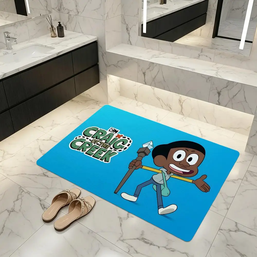 Cartoon C-Craig O-Of T-The C-Creek Floor Mat Diatomite Bath Mat, Quick Dry, Absorbent, Multi-Scene Mat