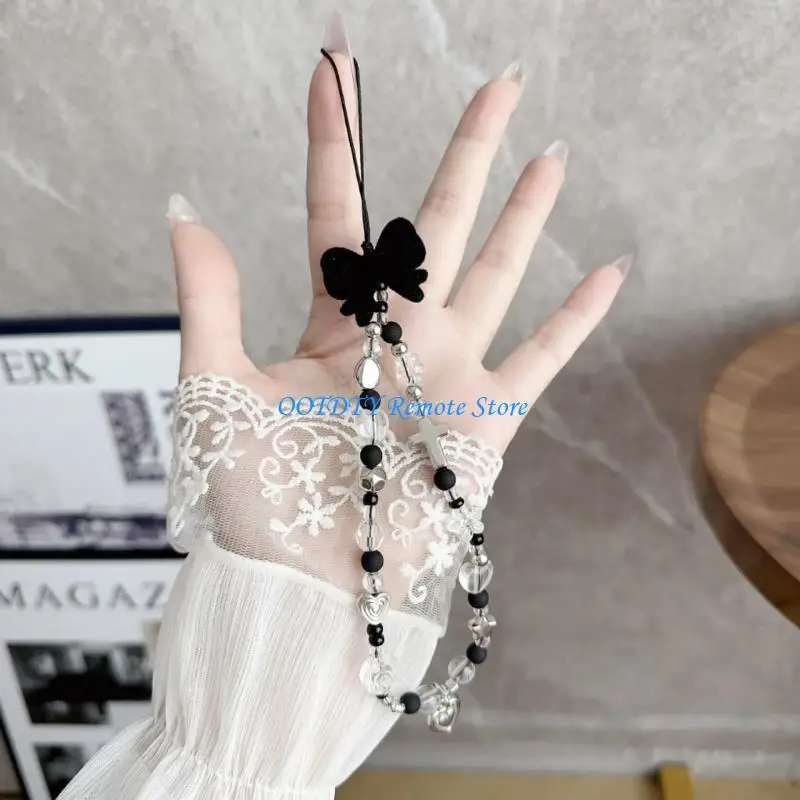 Beaded Phone Strap, Multipurpose Mobile Decoration Trendsetting Beaded Phone Cord for Smartphones Daily Travel Use