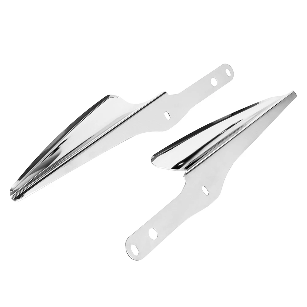 Motorcycle Front Fork Mount Windscreen Deflectors Fairing Windshield Trim Chrome/Black For Harley Touring Road King Street Glide