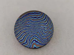 New Arrival  Zircon  Damascus Worry Coin 40mm