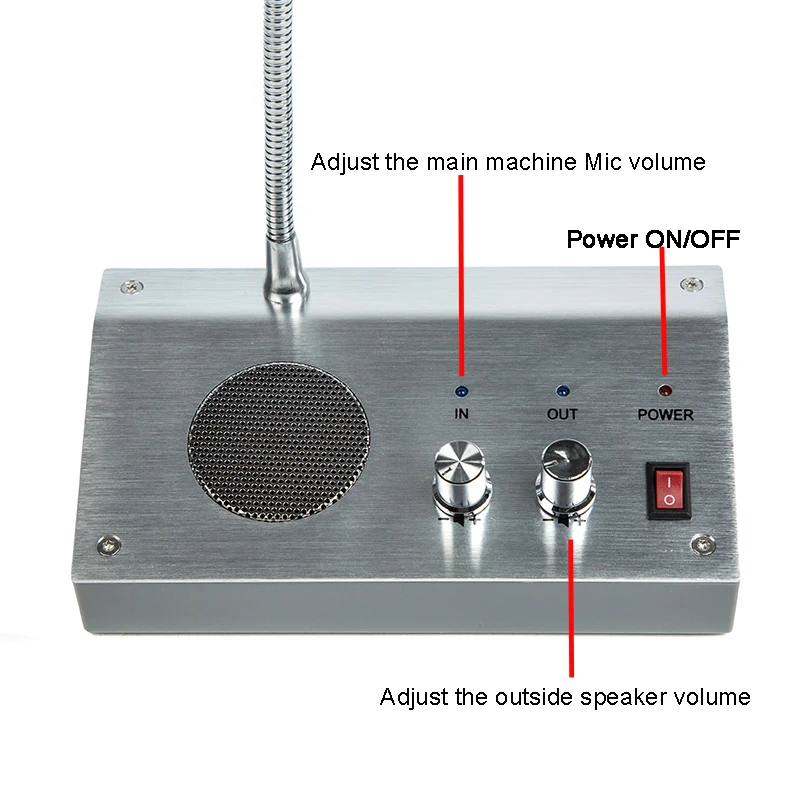 Imagem -05 - Home Security Zero-touch Alto-falante Dual-way Interphone Sistema Banco Counter Ticket Escritório Hospital Janela Intercom