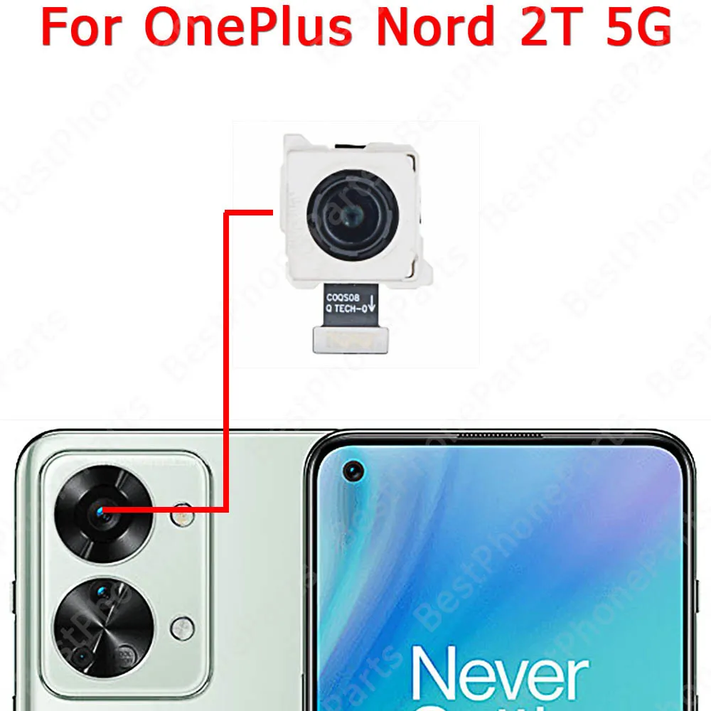 Rear Front Selfie Camera Module For Oneplus Nord 2 1+ One Plus 2T 5G Backside Back View Big Camera Replacement Flex Spare Parts