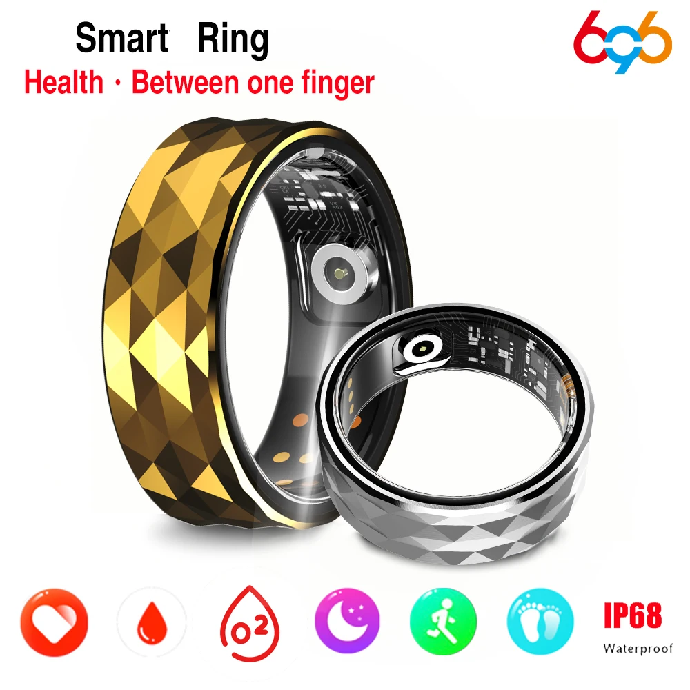 

Smart Rings Sports Fitness Heart Rate Blood Oxygen Health Monitor Blue Tooth Bracelet IP68 Waterproof Sleep Monitoring Rings