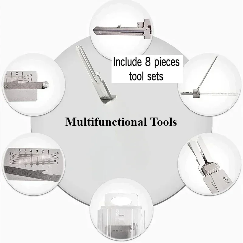 Locksmith Special Tools Lishi 2 in 1 Key Home Door Civil Locks Decoder Kit SS001Pro SS002Pro SC1 SC4 KW1 KW5