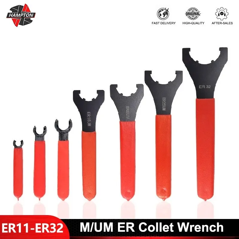 Spanner 1pc Er11 16 20 25 32 Collet Mandril Porca Chave de Fresamento de Extremidade Titular m um tipo er Ferramentas de Torno Cnc er