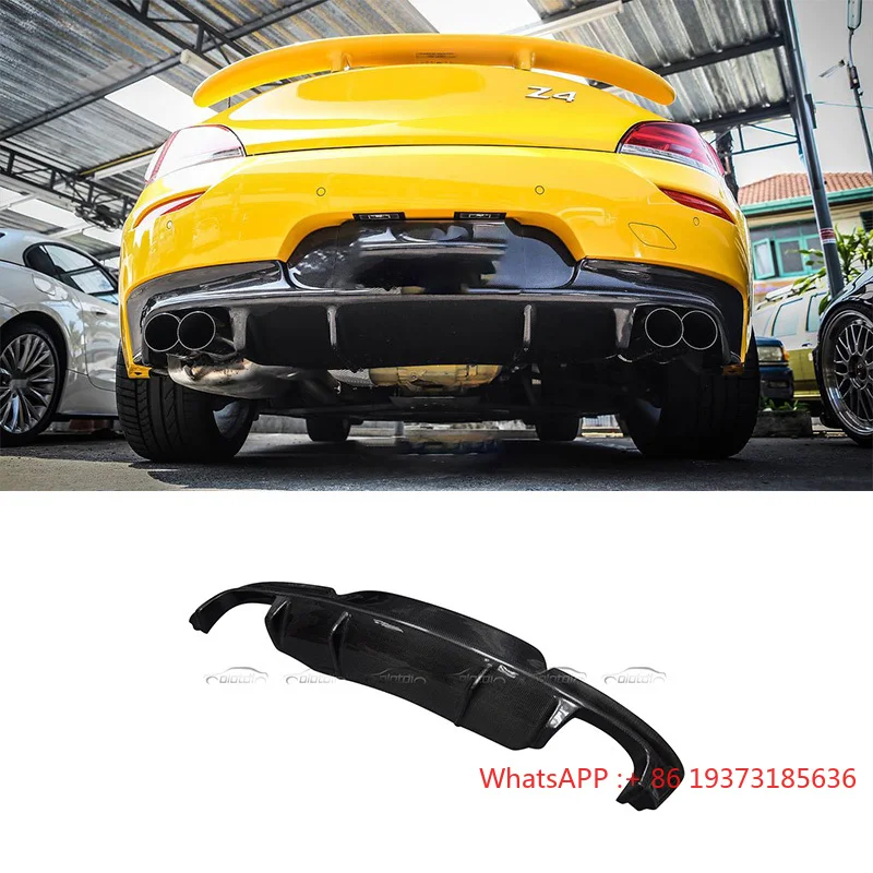 3D Style Carbon Fiber Fins Spoiler Wing Splitter Rear Bumper Lip Diffuser for BMW E89 Z4 2009-2016