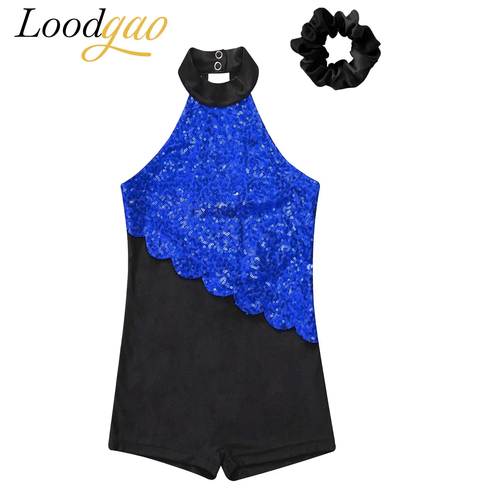 Enfants filles paillettes Unitard Ballet Latin Jazz danse combinaison barboteuse body gymnastique rythmique justaucorps mode Streetwear