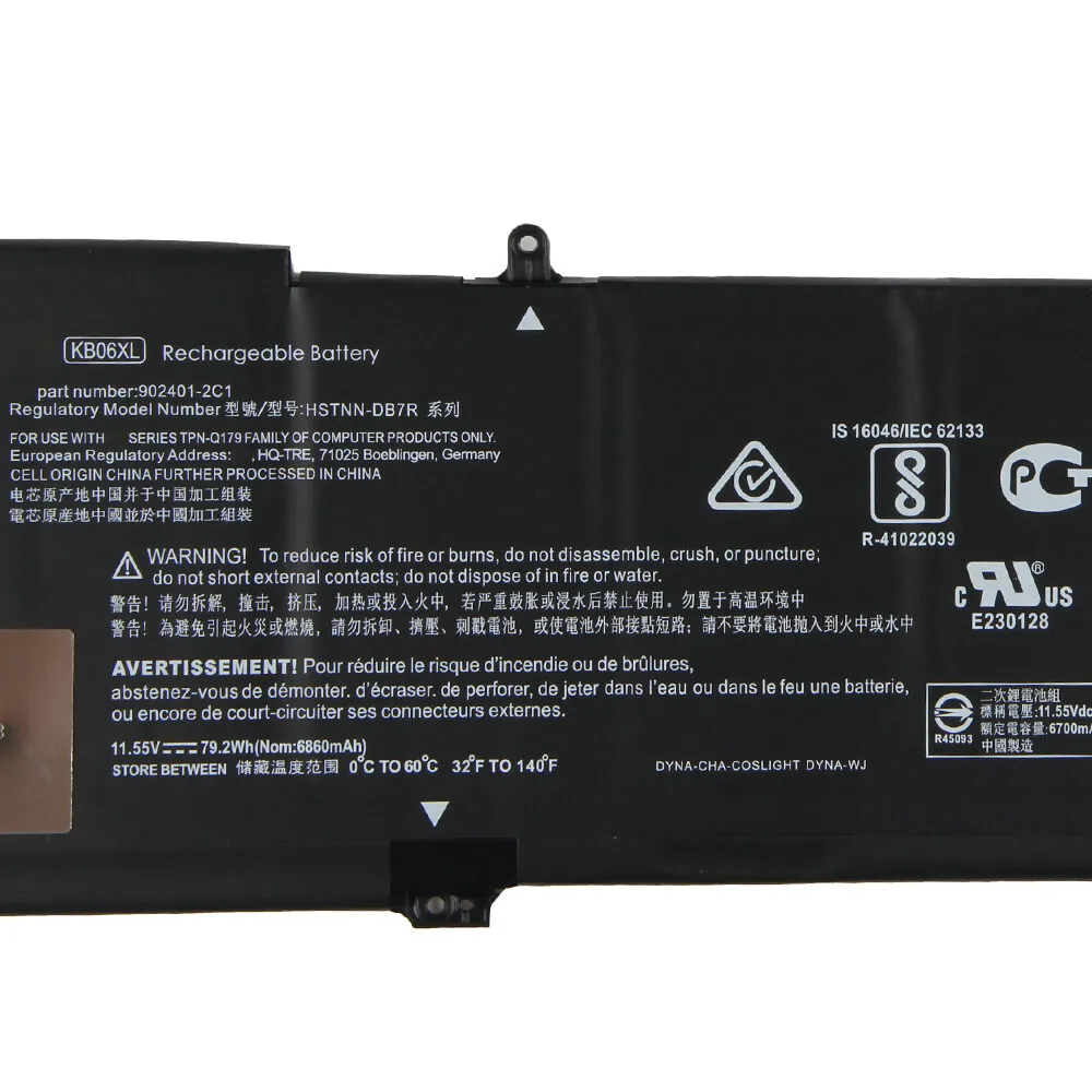 Original Laptop Battery KB06XL HSTNN-DB7R For HP Spectre X360 15-B Z6K97EA