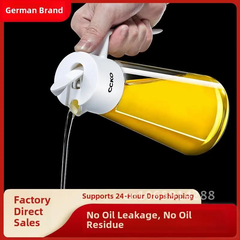

Cccko Automatic Oil Pot Non-Hanging Kitchen Glass Oil Tank Leak-Proof High Borosilicate Seasoning Bottle for Household Use