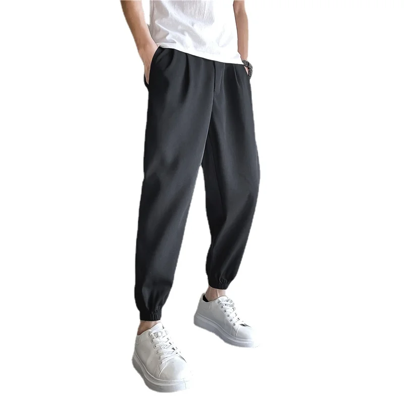

2022 New Men's Pants Elastic Solid Color Trousers Soft Breathable Casual Outdoor Daily Pants