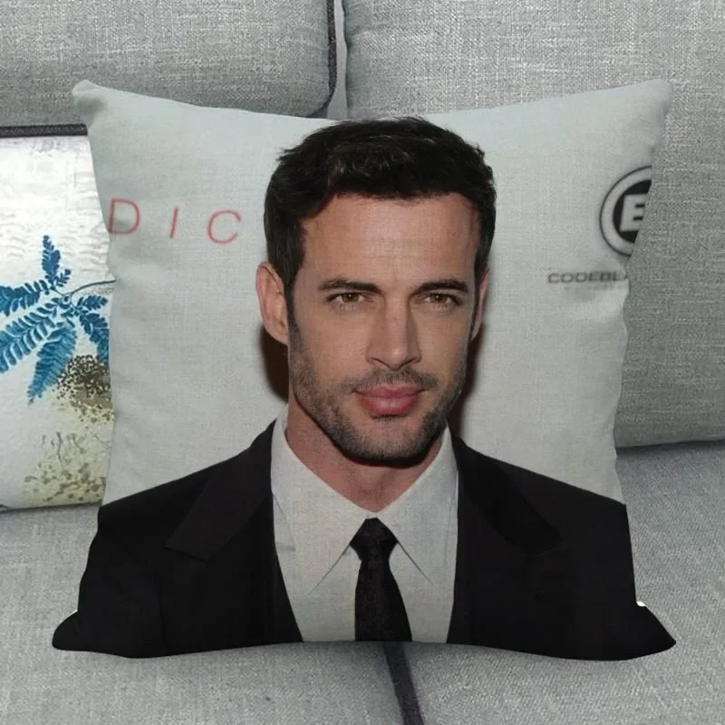 Custom William Levy Pillowcase Wedding Decorative Cotton Linen Pillow Case For Home Pillow Cover 45X45(One Sides)