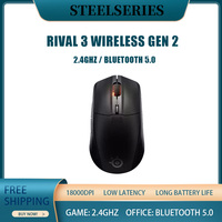 Steelseries Rival 3 Wireless Gen 2 Wireless Gaming Mouse Dual-Mode Connection 18000dpi Low Latency Long Battery Life E-Sports