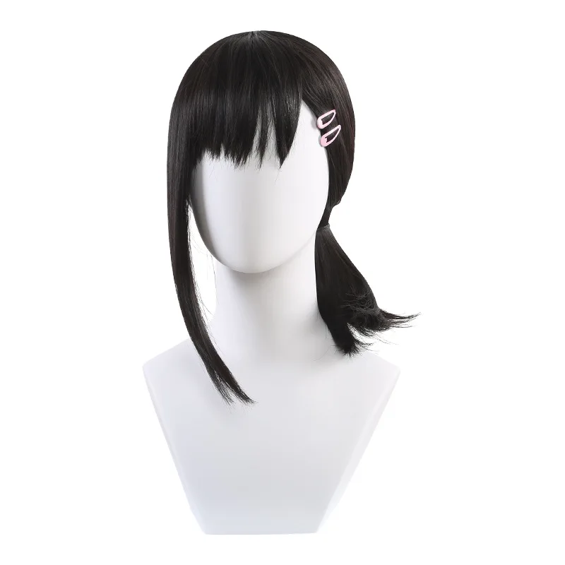 Chainsaw Man Cosplay Wig For Dongshan Xiaohong Black Side Braid Long Sideburns Anime Wig No Need To Trim