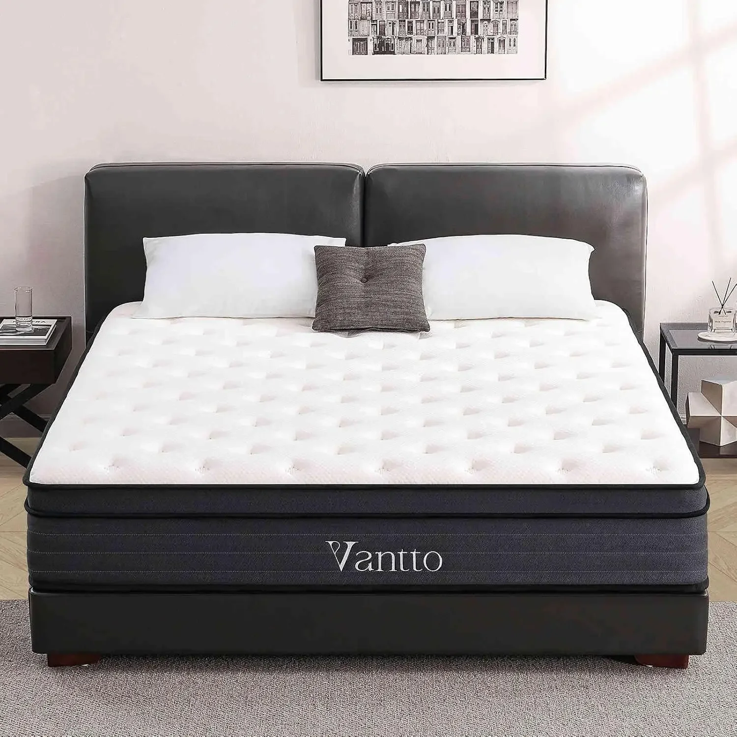 

Queen Mattress, 12 Inch Memory Foam Hybrid Mattress in a Box, Individual Pocket Springs Mattress with Motion Isolation,