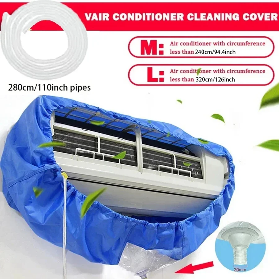 Suitable for 24000-36000 Btu Large Air Conditioning Water Cover Set Cleaner with Water Pipe Conditioner Waterproof Cleaning Kit