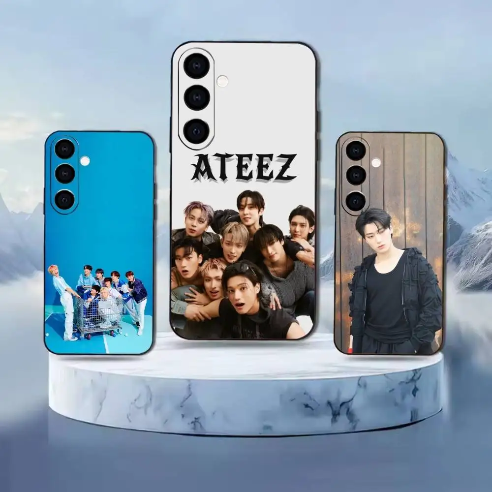 ATEEZ Wooyoung Phone Case For Samsung GalaxyA13,21s,22,31,32,52,53,71,72,73,Soft Black Cover