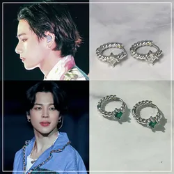 2022 Korean Wave New PTD ON STAGE JIMIN Twist Earrings Celebrities Fans Jewelry Accessories Gifts