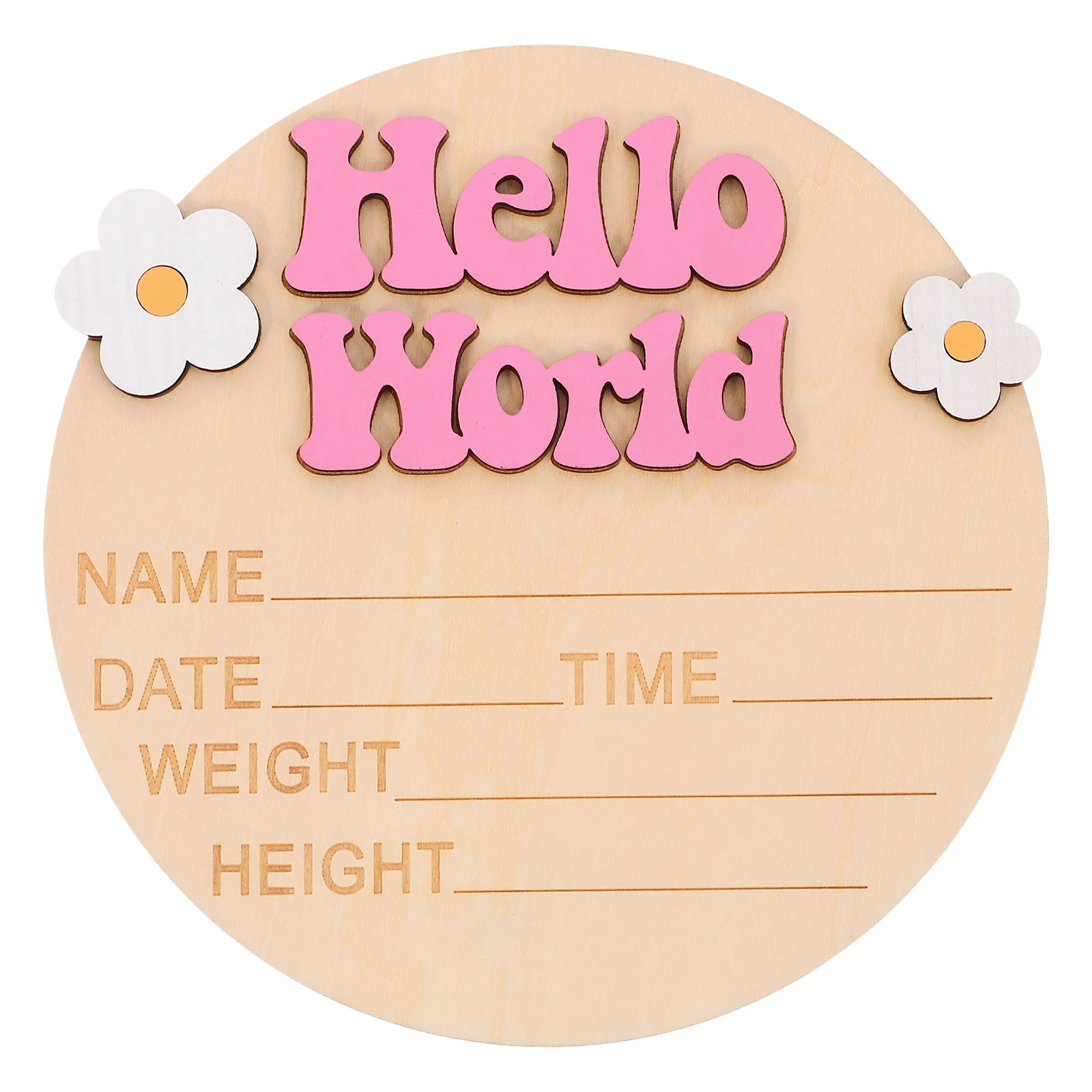 

Wood Baby Name Sign Newborn Commemorative Card Nursery Signs Accessories Shower Gift Smooth Polished Creative Shape Photography